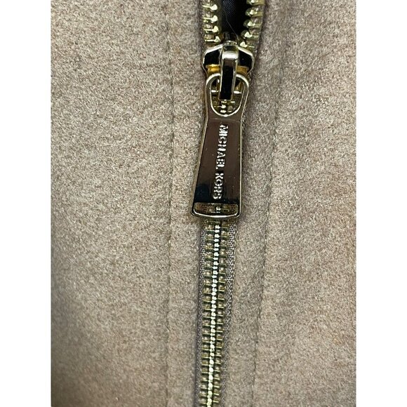 Michael Kors Women's Walker Coat Wool Zipper Camel Plus Size 1X - Picture 4 of 12